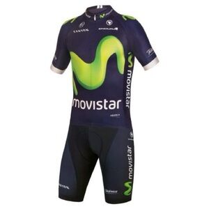 Movistar Endura Pro Cycling Jersey Bib Men's XL Short Sleeve Team Kit Race Fit